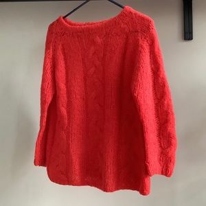 Great Vintage Christmas Bobbie Brooks Mohair Red Sweater, Fits Like Medium